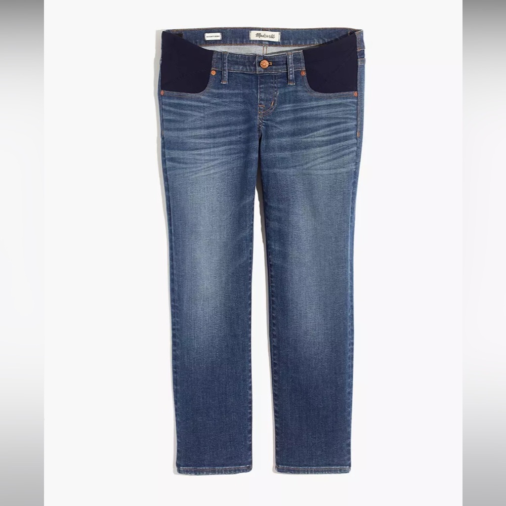 Maternity Side-Panel Classic Straight Jeans, Carsondale Wash:Adjustable Edition